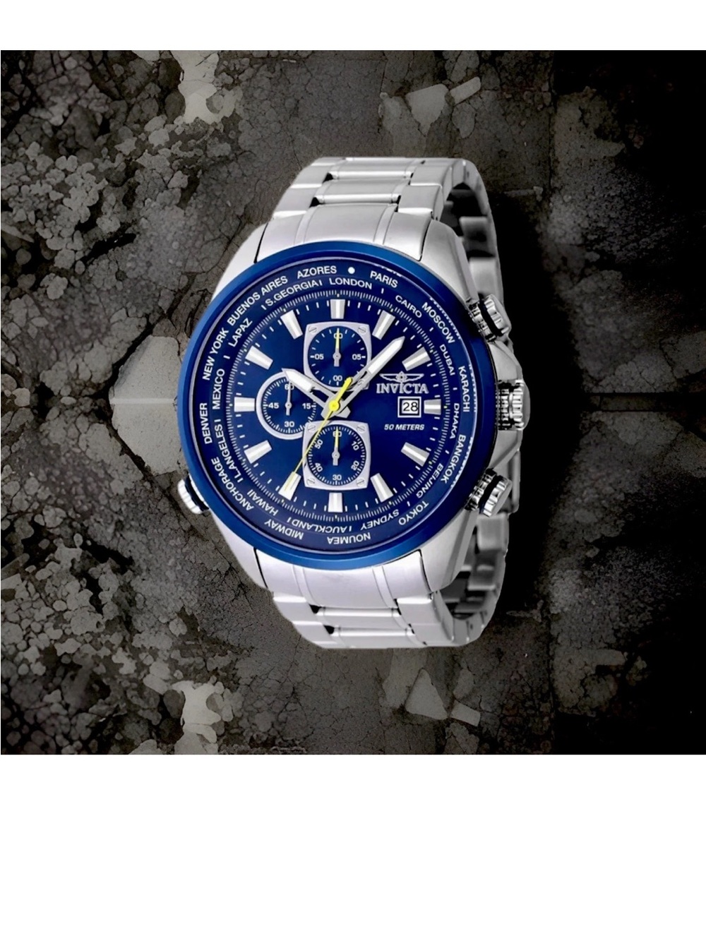 Invicta Aviator Interceptor Men’s Watch - 50mm 47818 W/Blue Dial New!